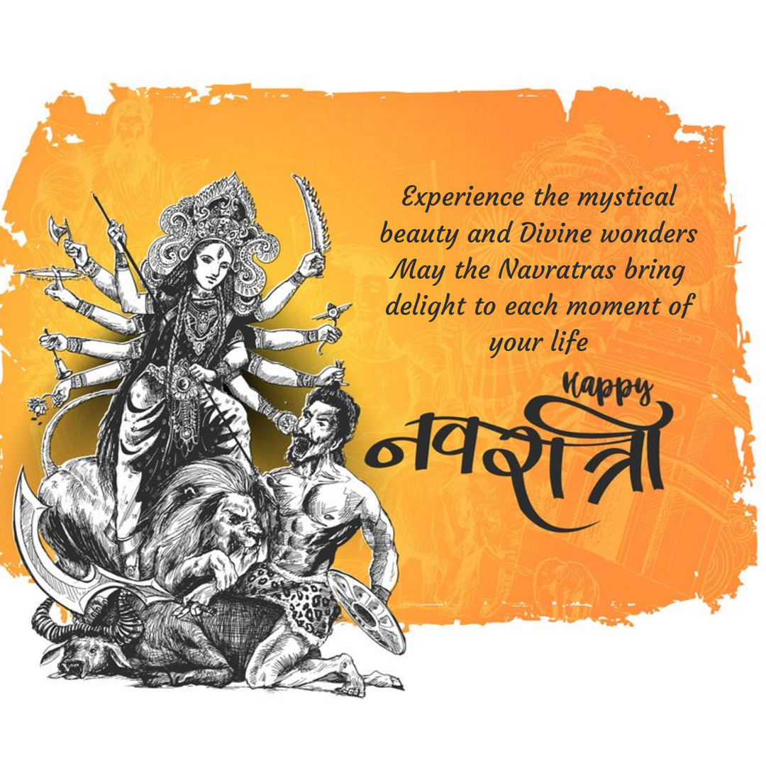 Navratri Image Hd For Whatsapp - White Background Durga Puja - 1080x1080  Wallpaper 