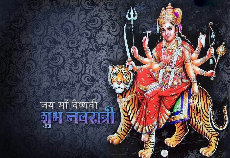 Happy Navratri Durga Maa Mata Devi Wishes Animated - Navratri Photo Editing Background - HD Wallpaper 