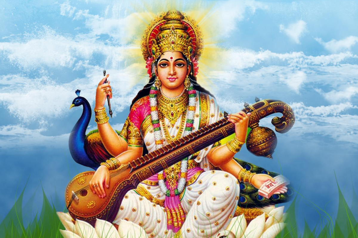 Maa Saraswati Hd Wallpaper - Saraswati Hd - HD Wallpaper 