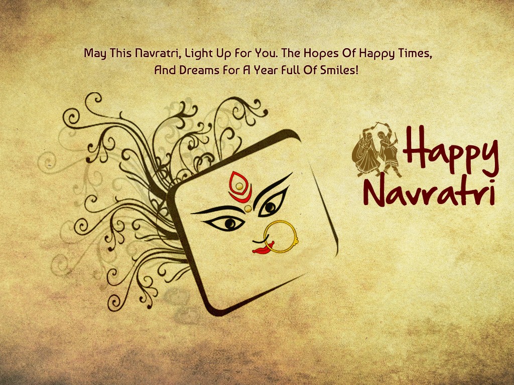 Happy Navratri High Definition Wallpaper - Happy Navratri Whatsapp Dp - HD Wallpaper 