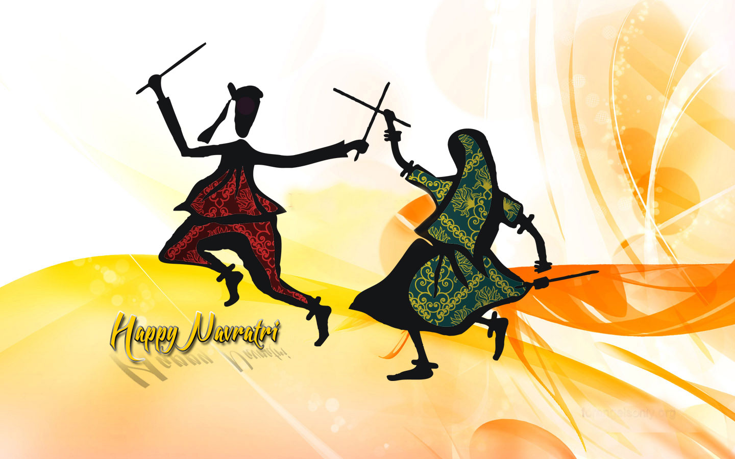 Happy Navratri Dandiya - HD Wallpaper 