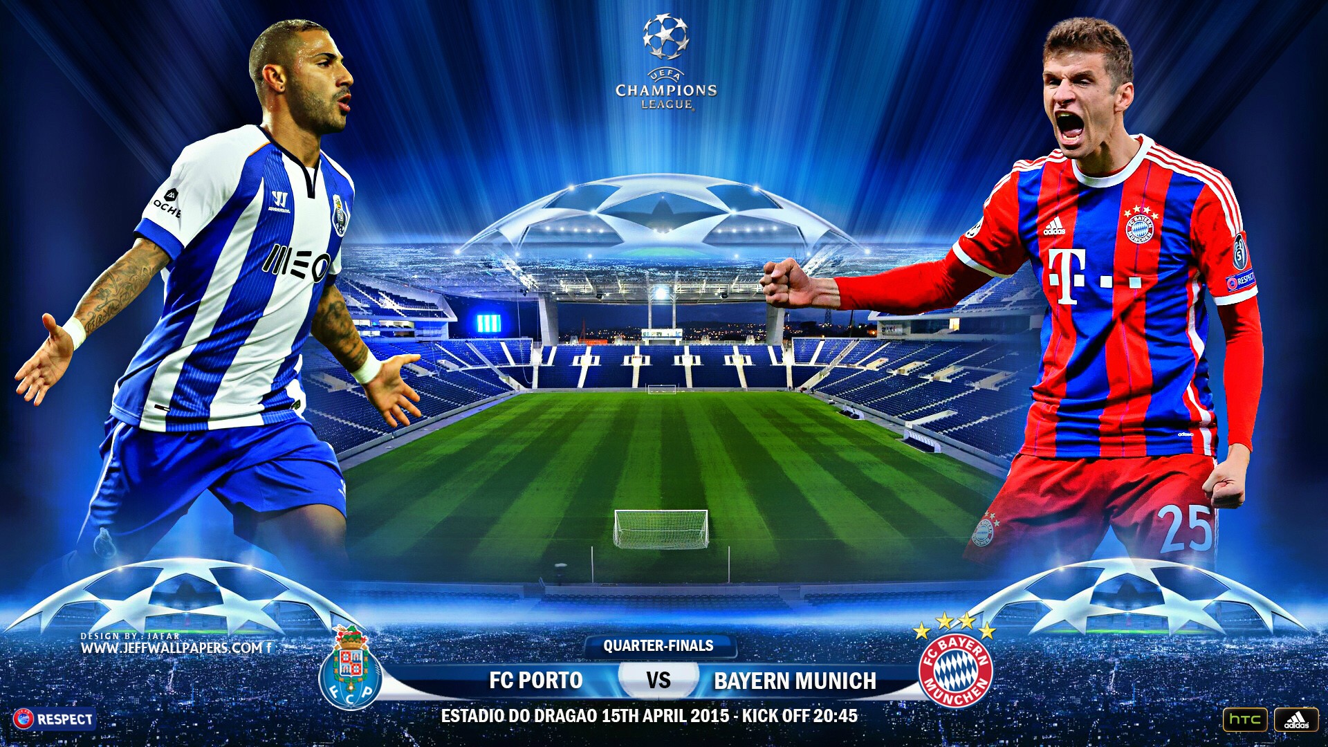 Futebol Clube Do Porto Vs Fc Bayern Munich 2015 Ucl - Fc Barcelone Vs Manchester City 2015 - HD Wallpaper 
