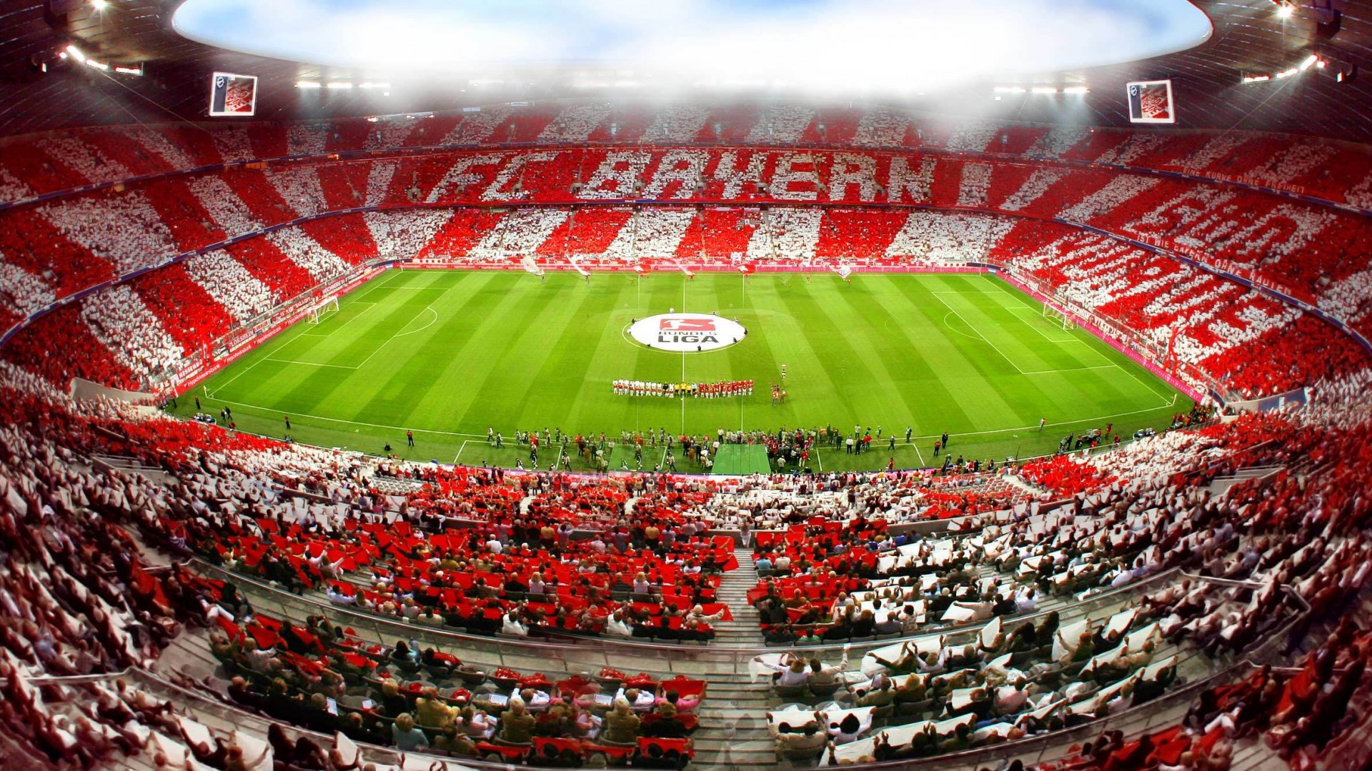 Amazing Bayern Munchen Stadium Wallpaper Wide Wallpaper - Bayern Munich Stadium - HD Wallpaper 