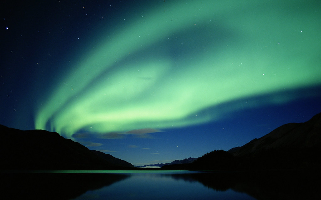 Aurora Background For Powerpoint - HD Wallpaper 