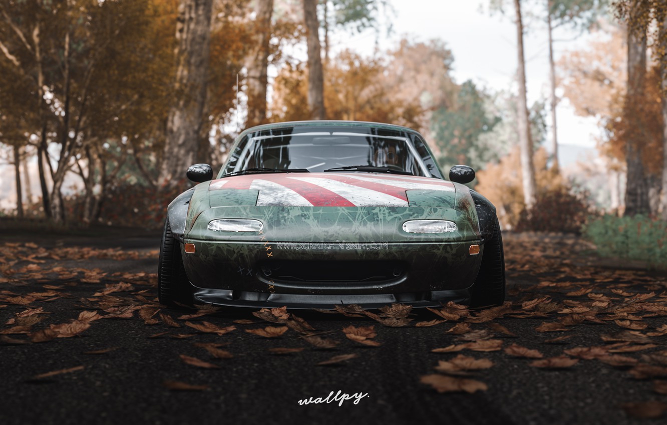 Photo Wallpaper Microsoft, Mazda, Game, 2018, Mx-5, - Forza Horizon 4 Miata - HD Wallpaper 