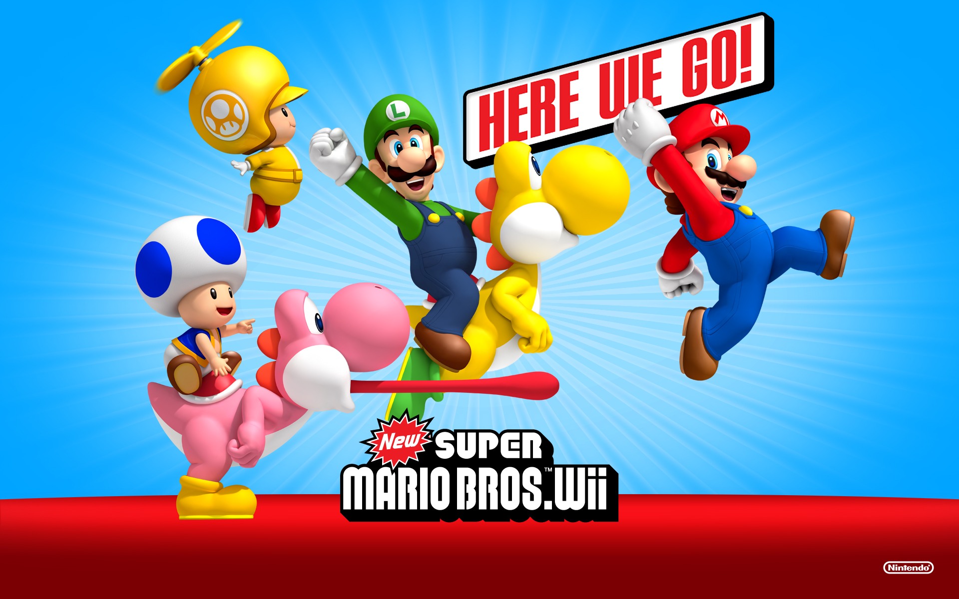 New Super Mario Bros Wii Here We Go - HD Wallpaper 