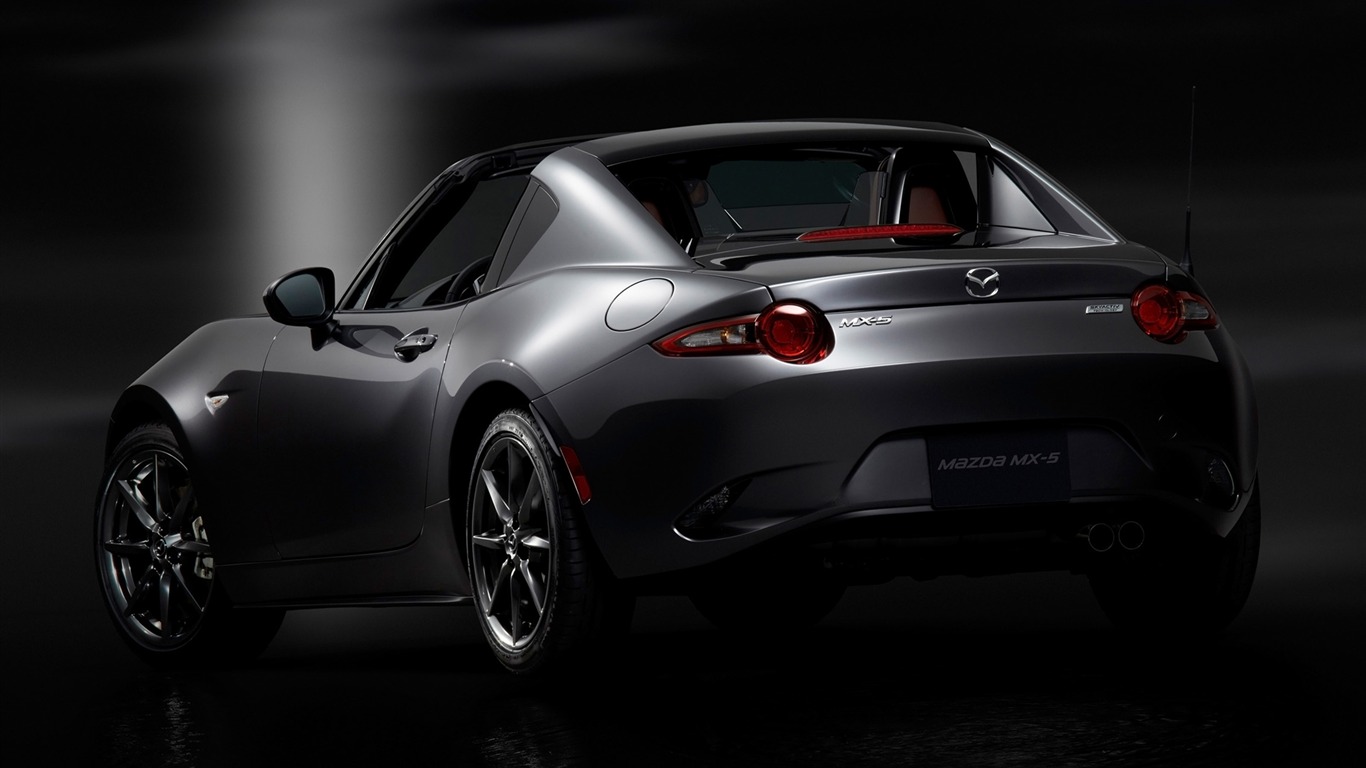 2017 Mazda Mx-5 Rf Auto Poster Hd Wallpaper - Mazda Miata Black 2017 - HD Wallpaper 