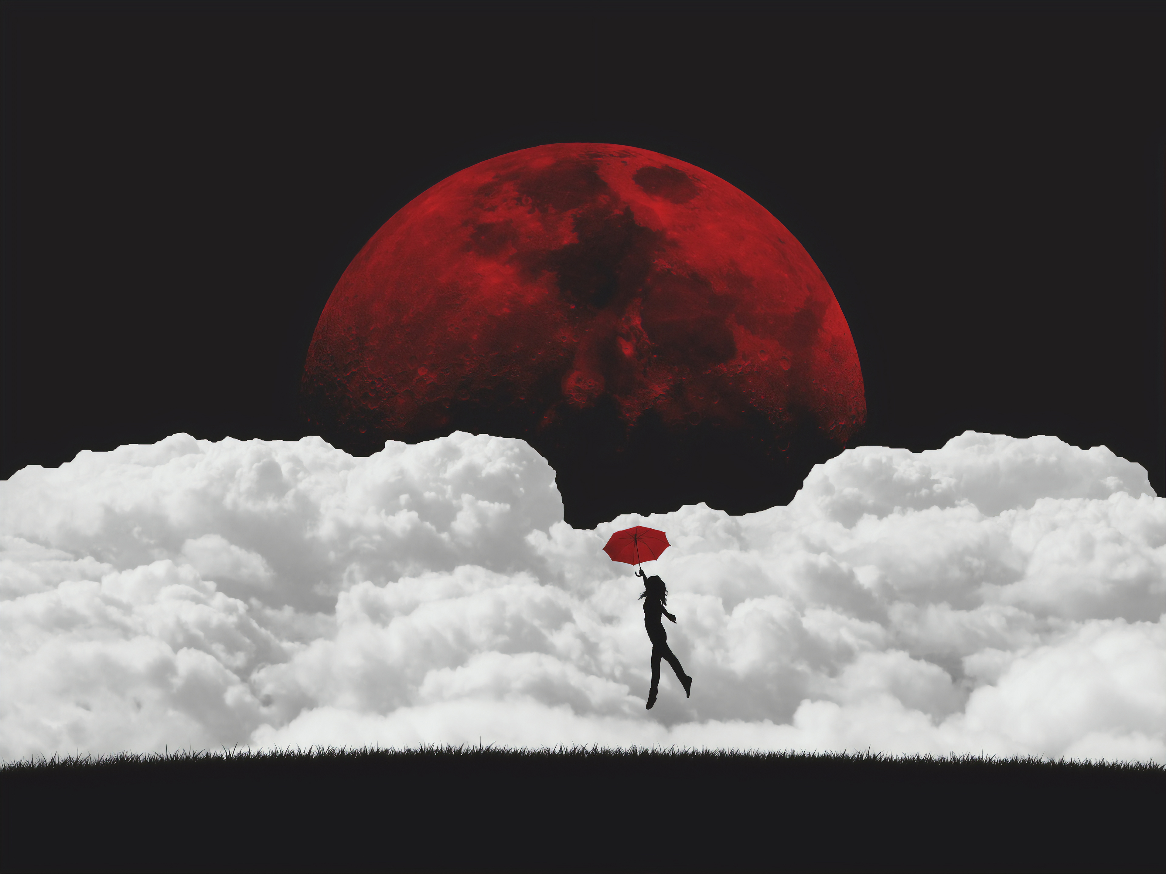 Red Moon Wallpaper 4k 3840x2880 Wallpaper Teahub Io