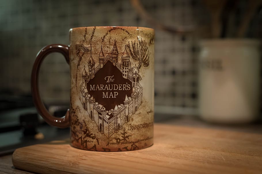 The Marauder S Map Printed Mug On Table, Cup, Coffee, - Best Selling Handmade Items 2017 - HD Wallpaper 