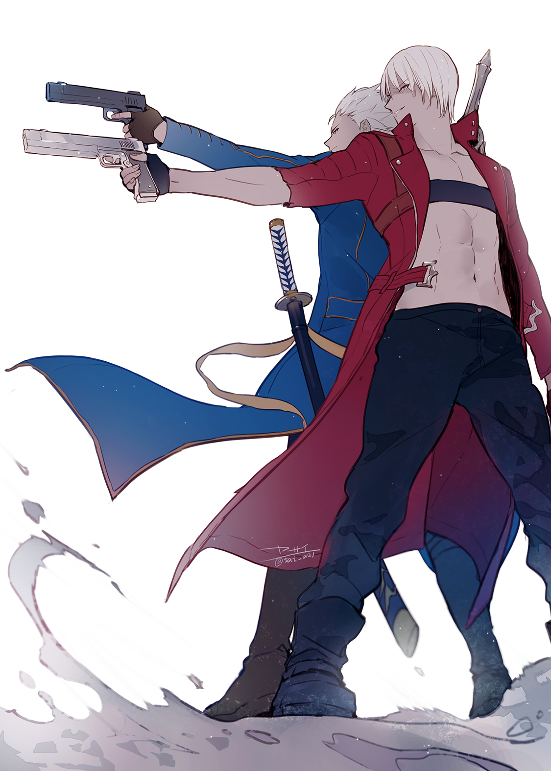 Dante And Vergil - Devil May Cry Dante And Vergil Art - HD Wallpaper 