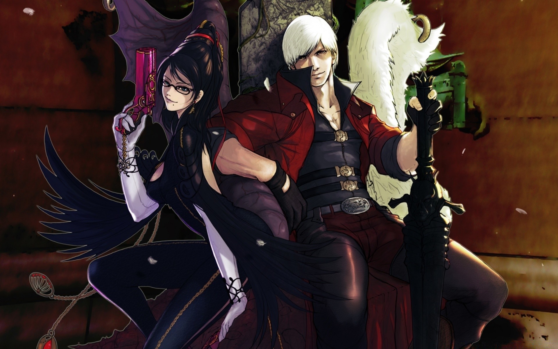 Devil May Cry Woman Adult Wear - Devil May Cry Dante And Bayonetta - HD Wallpaper 