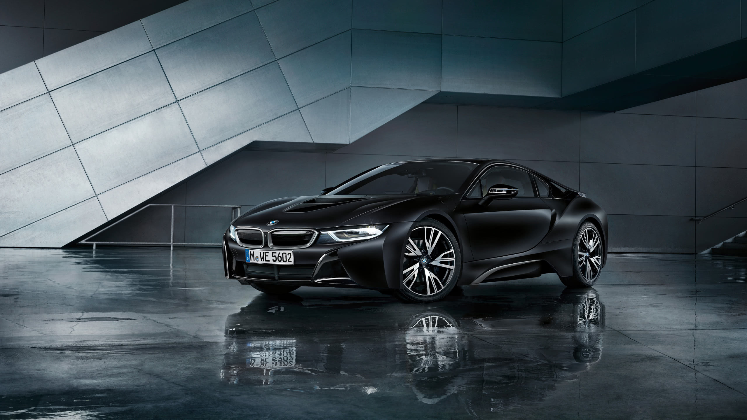 Bmw I8 Black Wqhd 1440p Wallpaper - HD Wallpaper 