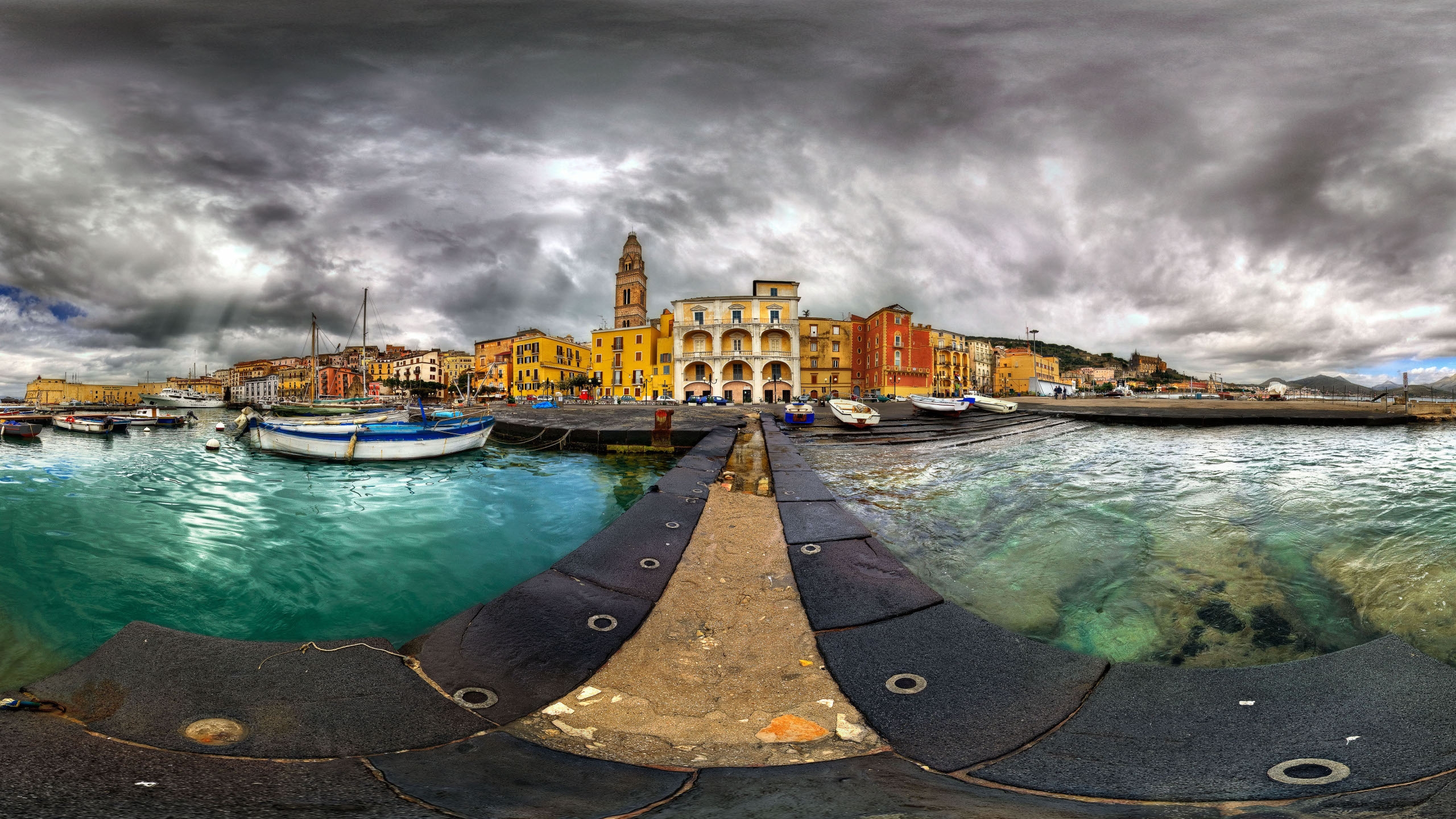 Hdr City Port For Hdtv Resolution - Venice Wallpaper Windows 7 - HD Wallpaper 