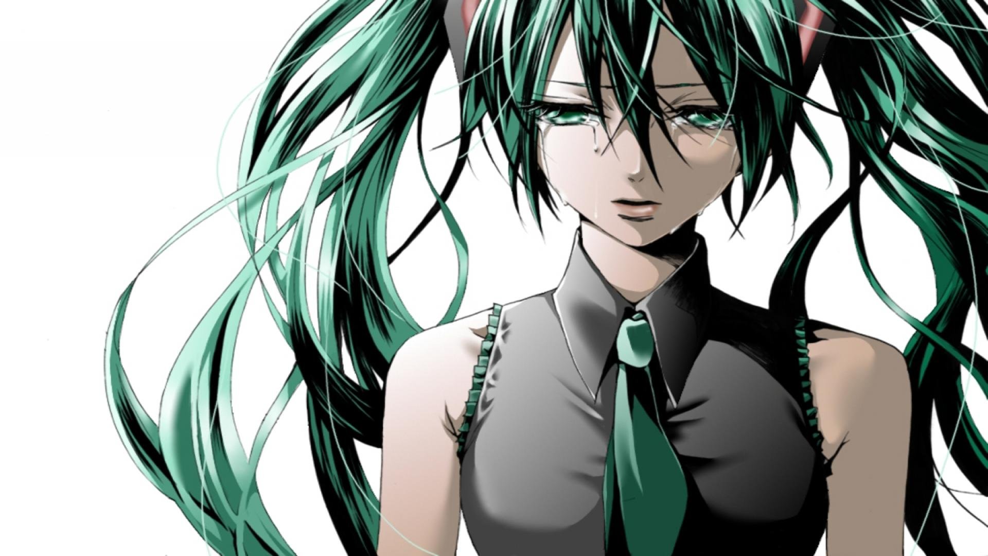 Sad Hatsune Miku Png - HD Wallpaper 