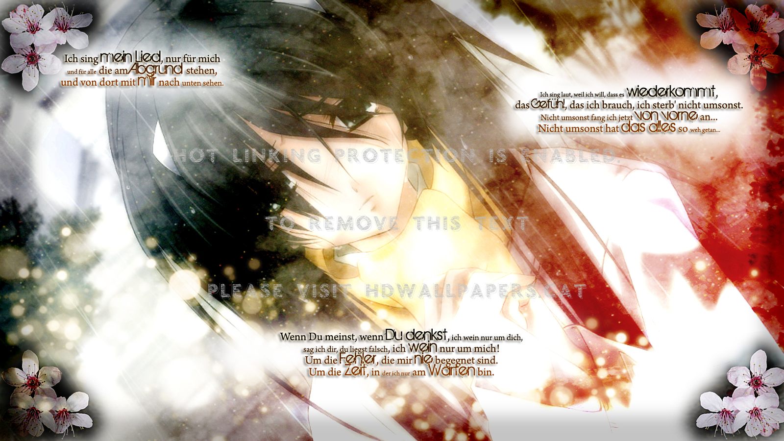 Sad Crying Anime Girl Lyrics - Poster - HD Wallpaper 