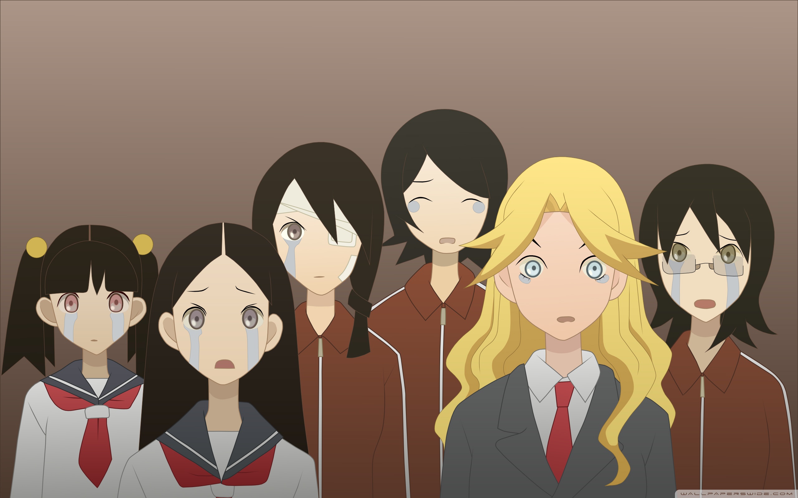 Crying In School Anime - HD Wallpaper 