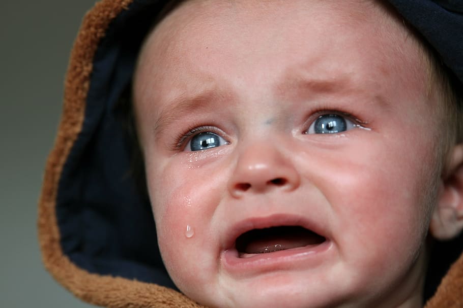 Crying Baby, Tears, Small Child, Sad, Scream, Emotion, - Baby Crying - HD Wallpaper 