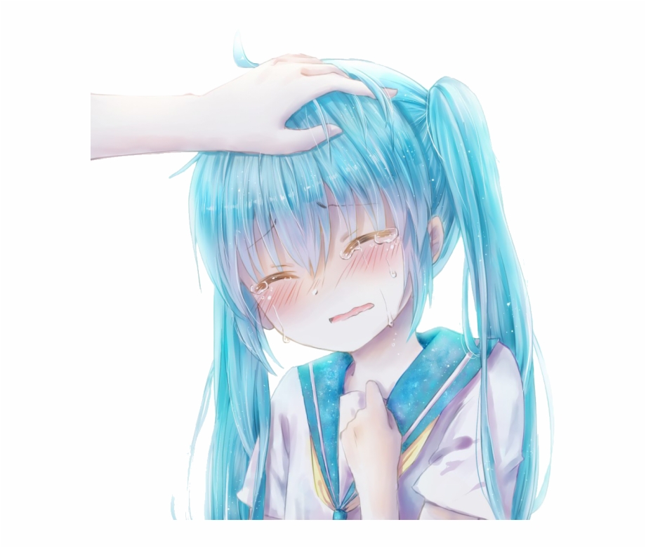 Anime Girl Crying Depressed Png Download Hatsune Miku - Dapressed Anime  Girl Crying - 920x781 Wallpaper 