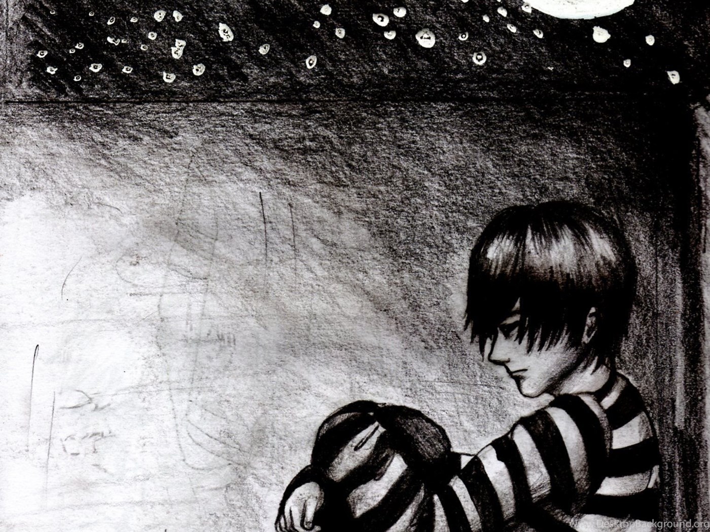 Sad Boy Anime Cry - HD Wallpaper 