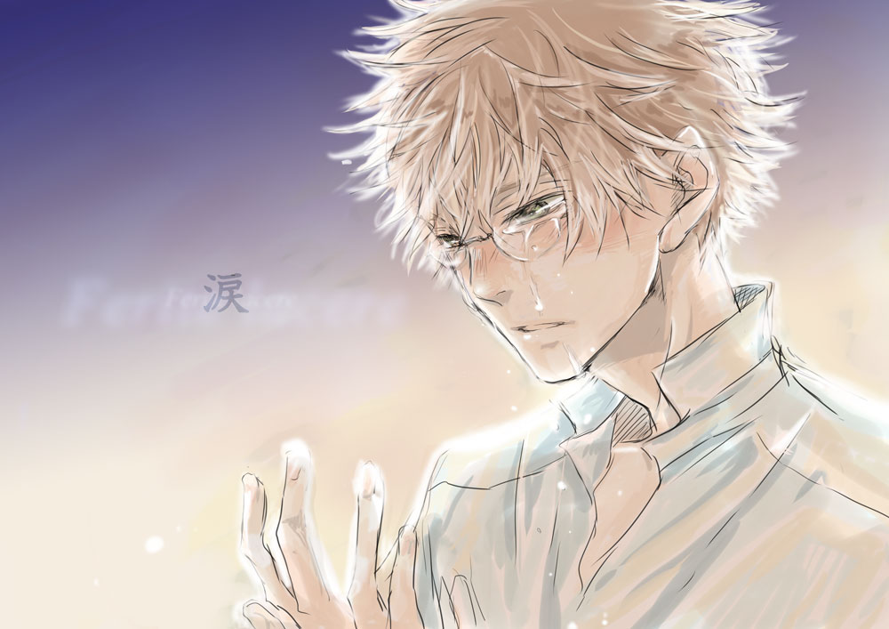 Anime Boys Crying Fanart - HD Wallpaper 