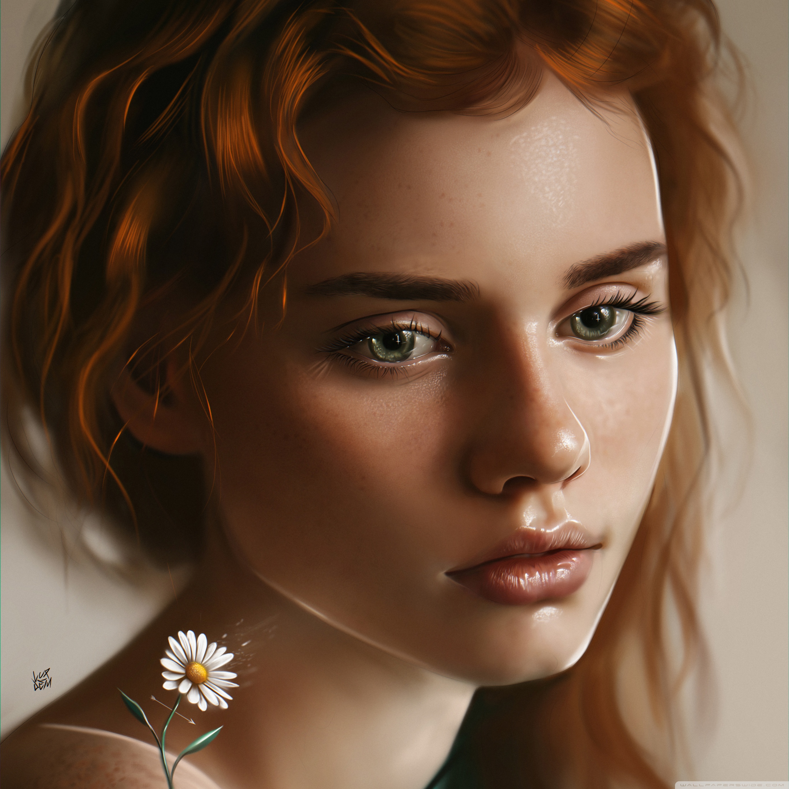 3 4 Portrait Girl - HD Wallpaper 
