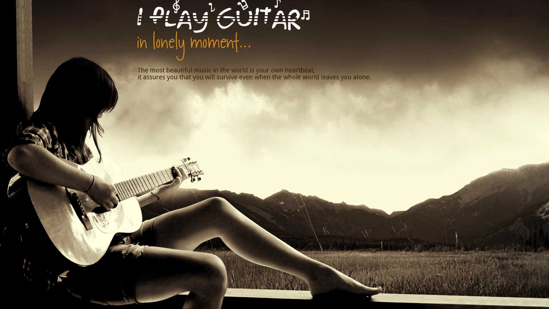 Caption For Dp With Guitar - HD Wallpaper 