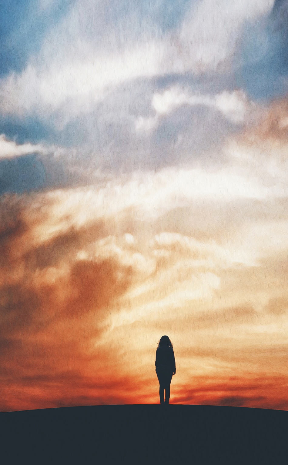 Alone, Lost, Explorer, Sunset, Girl, Silhouette, Wallpaper - Girl Silhouette - HD Wallpaper 