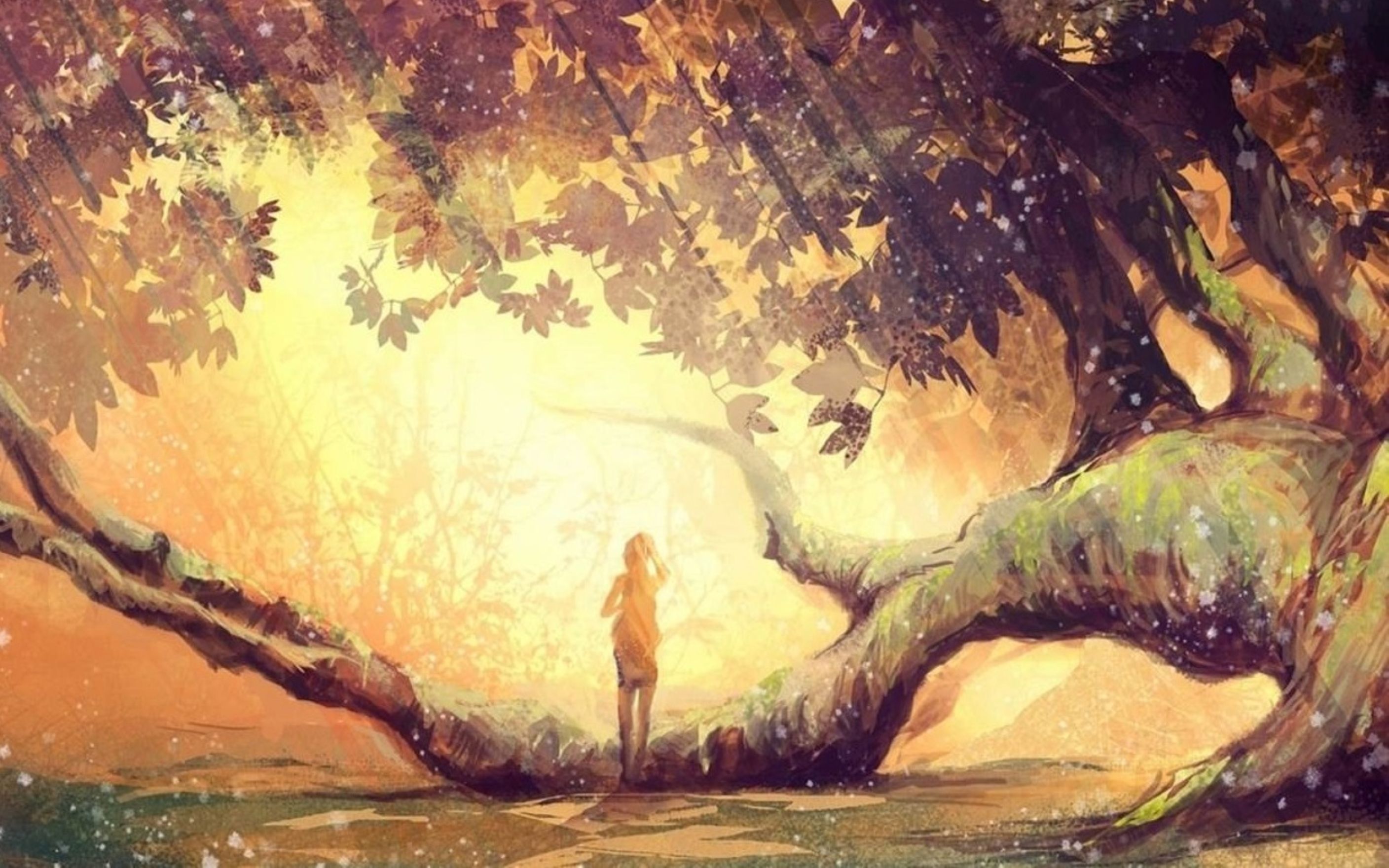 Download Free Hd Girl Alone Fantasy Art Tree Wallpaper, - Cs Lewis Facebook Covers - HD Wallpaper 