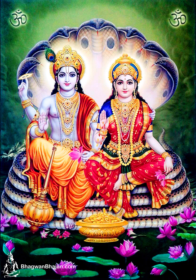 Bhagwan Vishnu Best Hd Wallpaper - Laxmi Narayan Good Morning - HD Wallpaper 