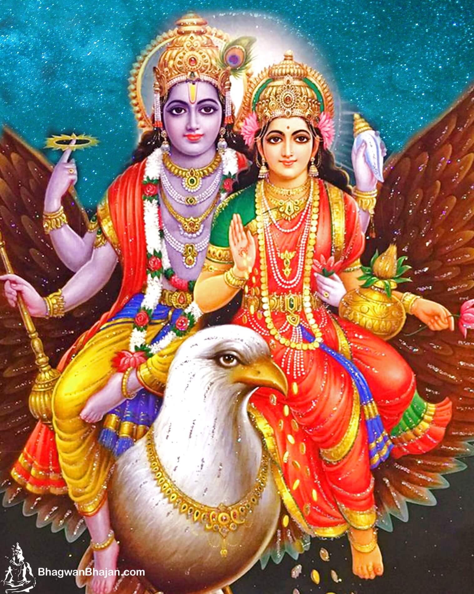 Bhagwan Vishnu And Lakshmi Mata New Wallpaper - Vishnu Bhagwan - HD Wallpaper 