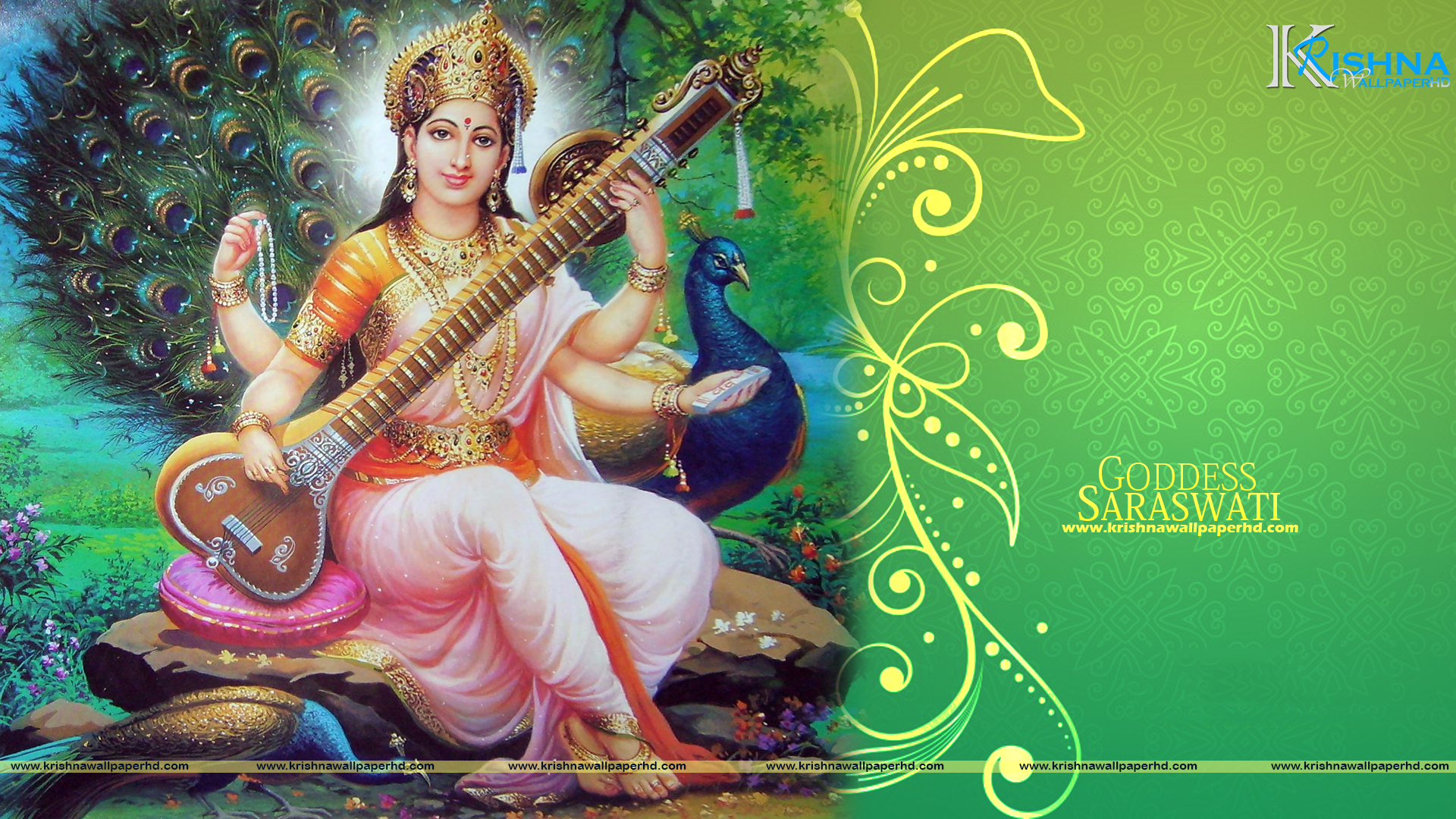 Maa Saraswati Image Hd Download - HD Wallpaper 