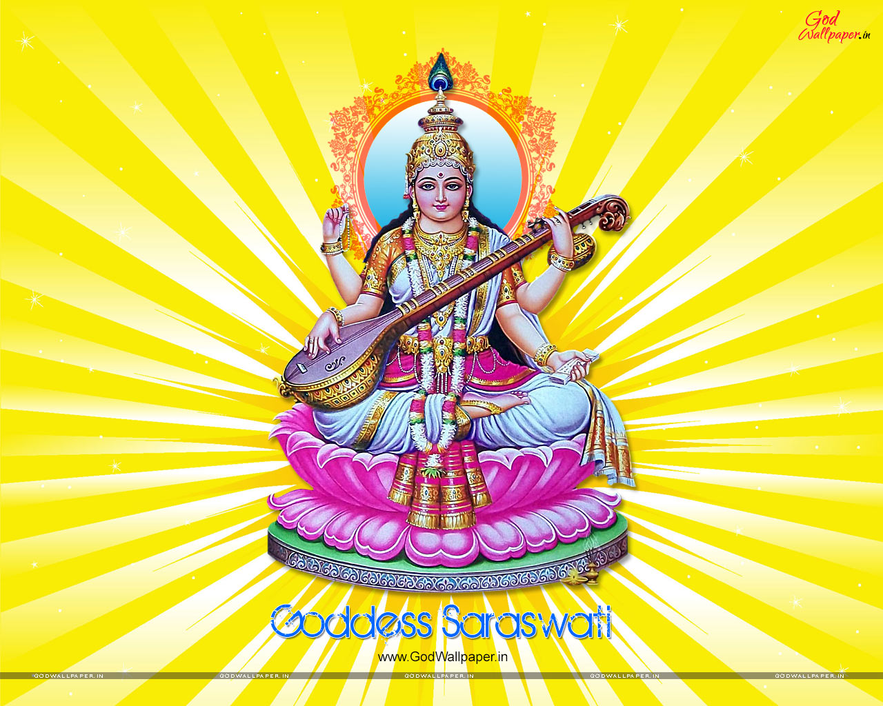Beautiful Sarswati Maa - HD Wallpaper 