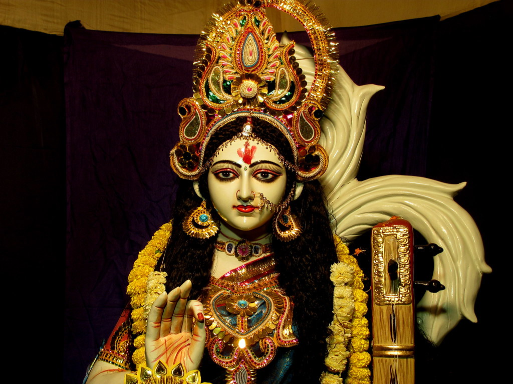 Beautiful Pictures Of Devi Saraswati - HD Wallpaper 