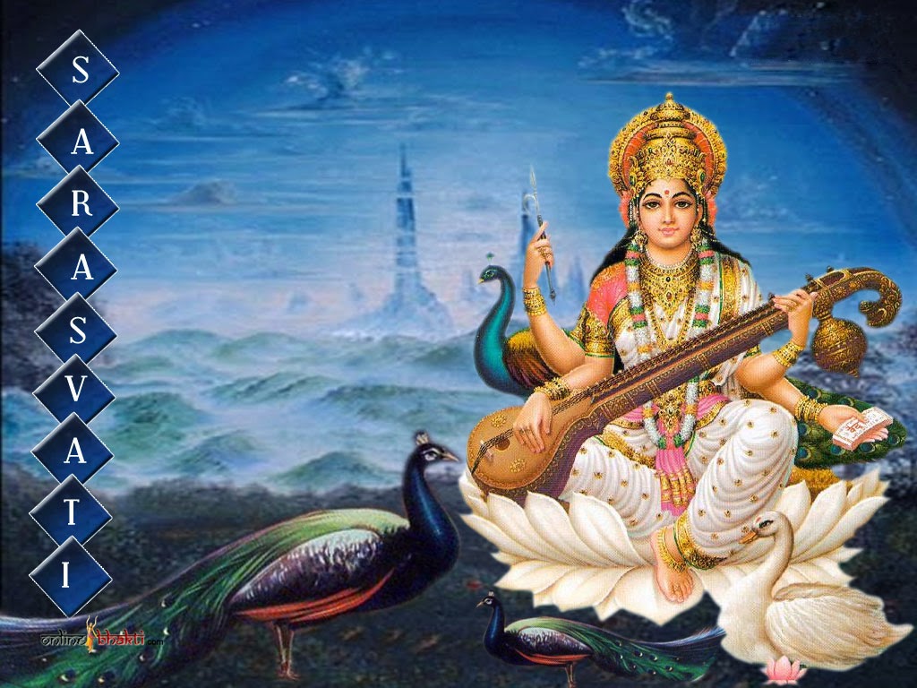 Shakti Sadhana Maa Saraswati Wallpaper & Photo - Thought On Basant Panchami In English - HD Wallpaper 