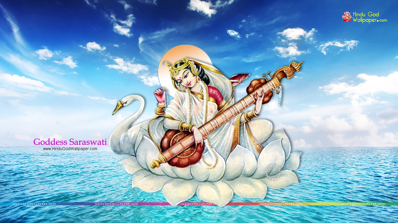 Saraswati Wallpaper Hd - Lord Saraswati Full Hd - HD Wallpaper 