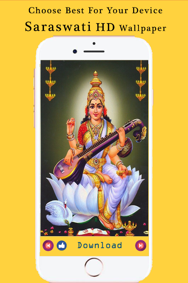 Maa Saraswati Wallpaper - Happy Saraswati Puja 2020 - HD Wallpaper 