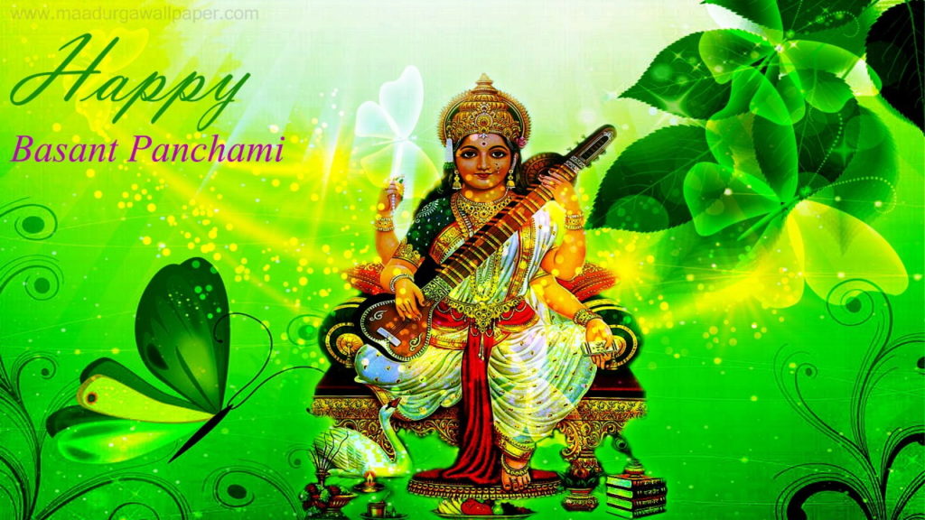 Saraswati Goddess Of Knowledge And Wisdom Wallpaper - Maa Saraswati Image Hd Download - HD Wallpaper 