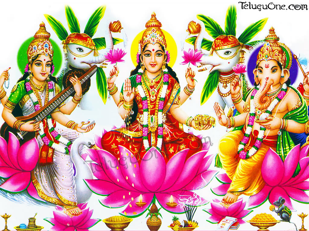 Laxmi Ji & Ganesh Ji - HD Wallpaper 