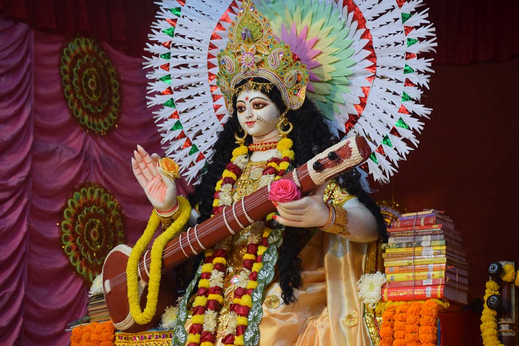 Happy Saraswati Puja 2020 - HD Wallpaper 