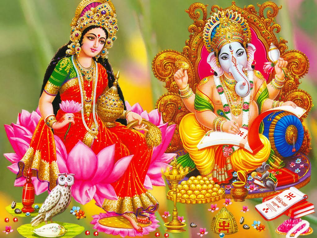 Pictures, Photos, Images, Wallpapers Religious Wallpaper, - High Resolution Lakshmi Ganesh - HD Wallpaper 