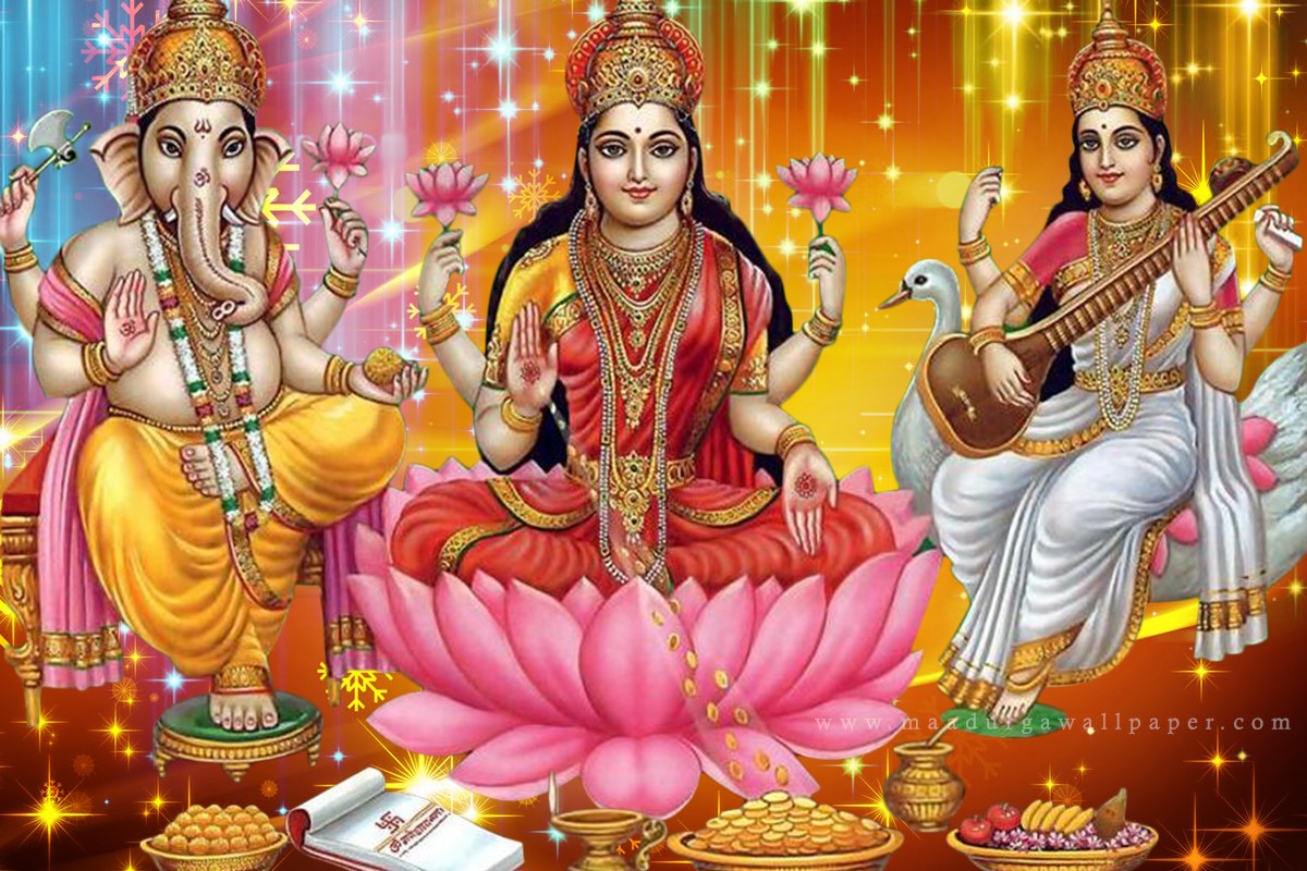 Laxmi Mata And Ganesh - HD Wallpaper 