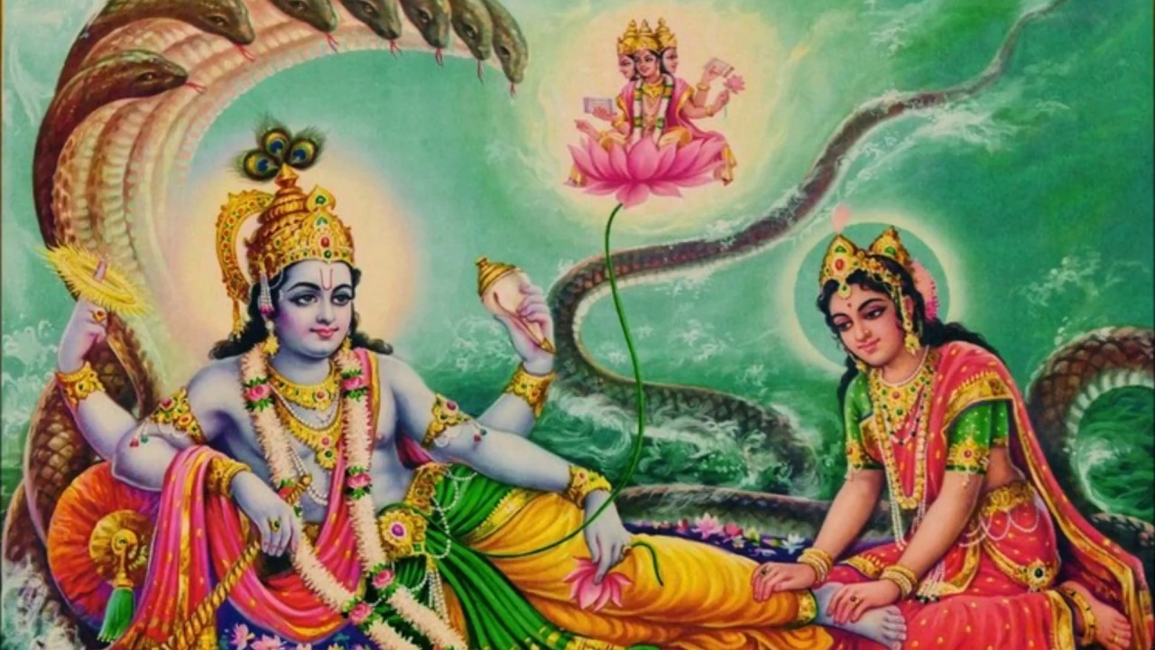Laxmi Narayan Hd Wallpaper - High Resolution Lord Vishnu - 1280x720  Wallpaper 
