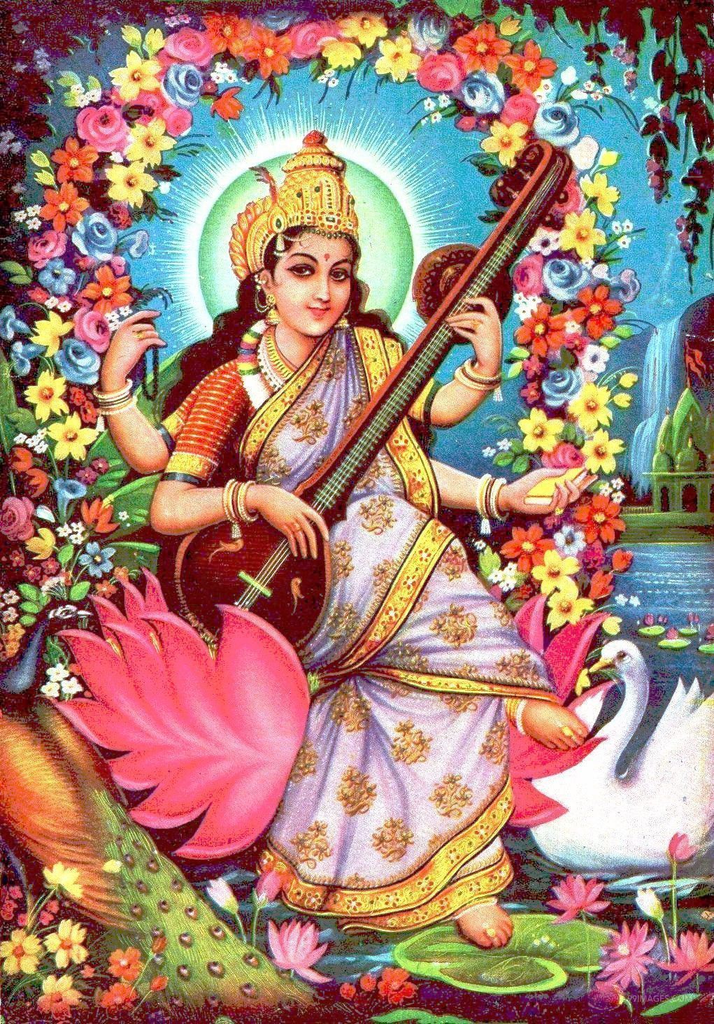 Saraswati Best Hd Images - High Resolution Goddess Saraswati - HD Wallpaper 