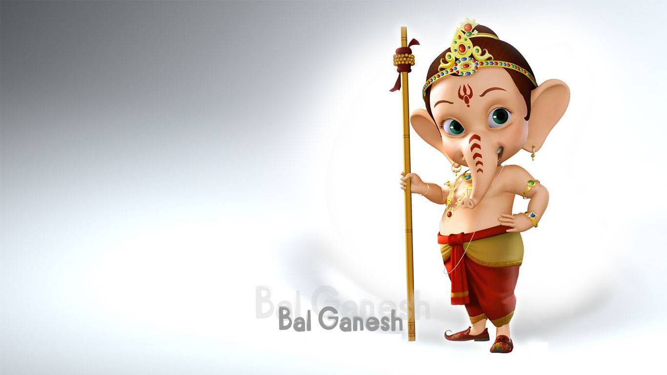 Little Bal Ganesh 3d Hd Wallpaper 1366×768 - Bal Ganesh - HD Wallpaper 