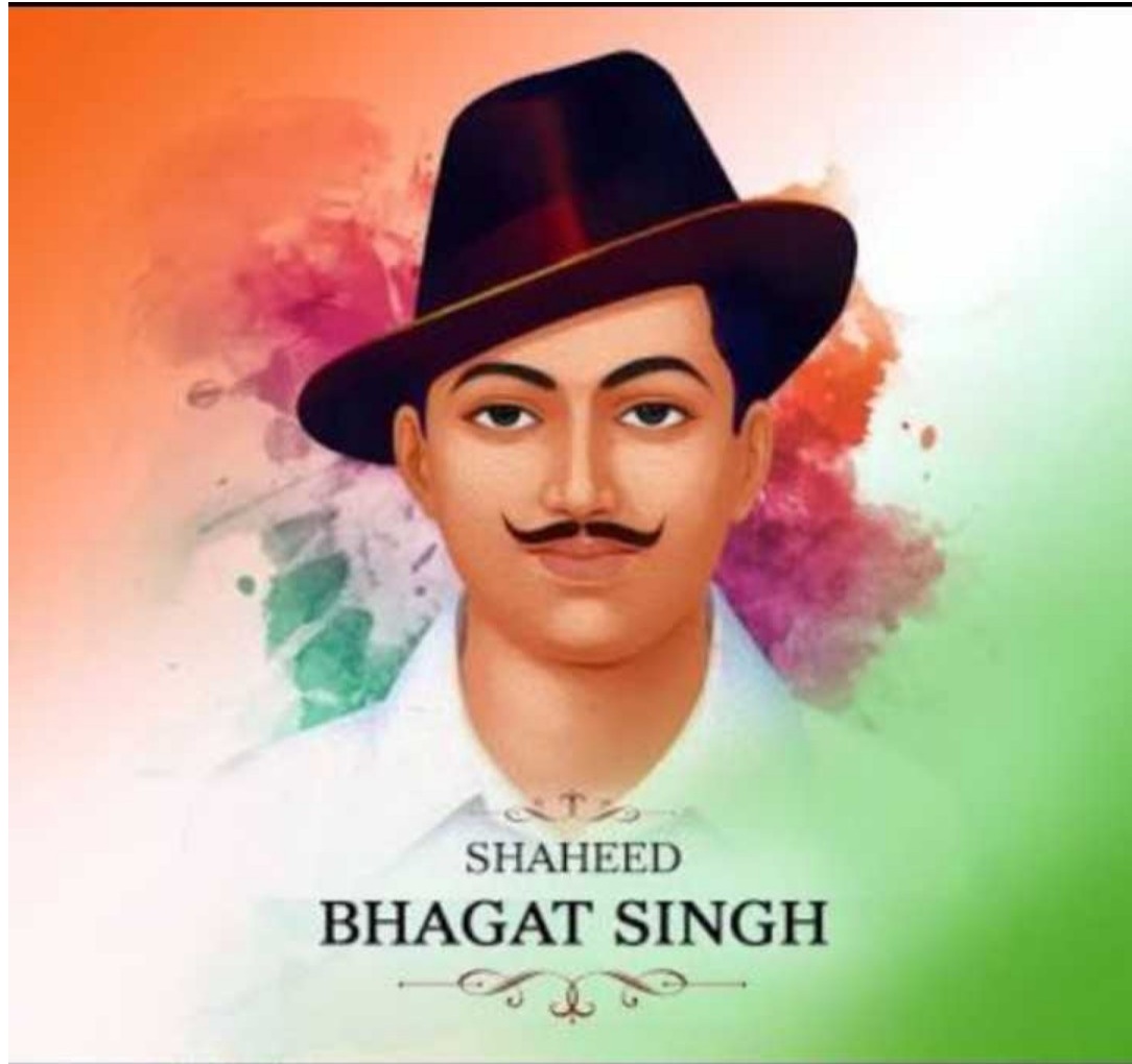 Image Of Shaheed Bhagat Singh Is On Fornt - Bhagat Singh Image Download - HD Wallpaper 
