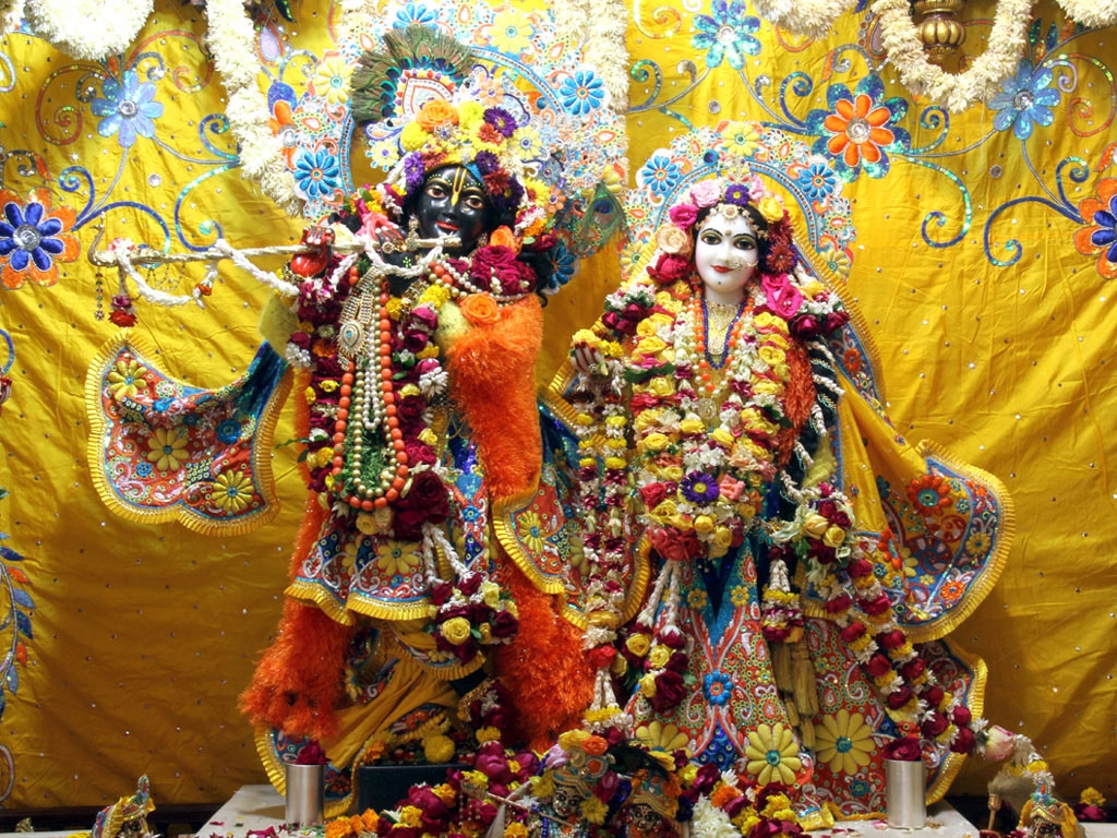 Iskcon Krishna Radha Wallpapers For Desktop - Radha Krishna Hd Wallpaper Iskon - HD Wallpaper 