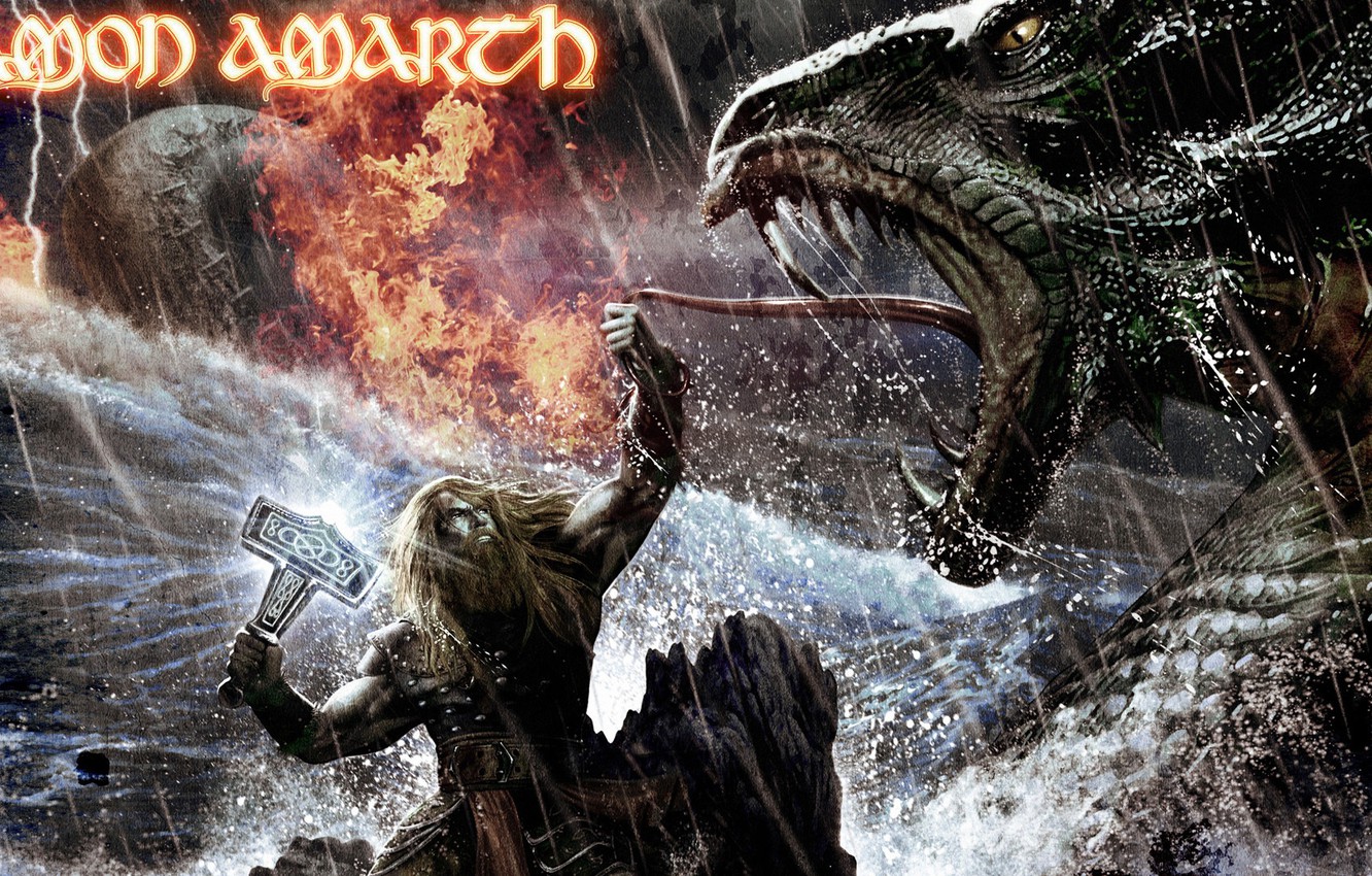 Photo Wallpaper The Ocean, Hammer, Snakes, Amon Amarth, - Twilight Of The Thunder God Album Cover - HD Wallpaper 