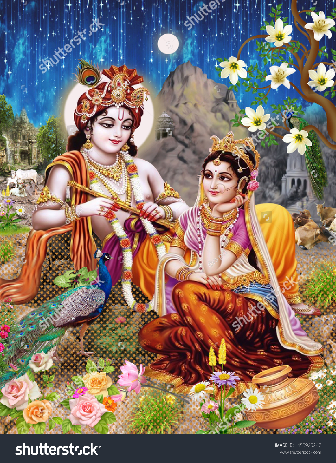 Shutterstock Radha Krishna - HD Wallpaper 