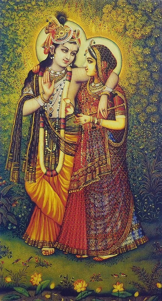 Radha Krishna Romantic Love - HD Wallpaper 