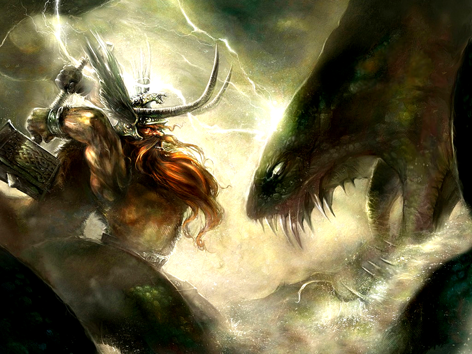 Jormungandr Ragnarok - HD Wallpaper 